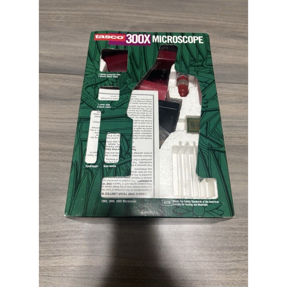 Tasco 300X Educational Microscope Set with Accessories